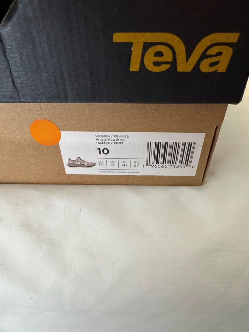 Teva New in Box! Women’s Taupe/White Hybrid Outdoor Sandal-Sneakers